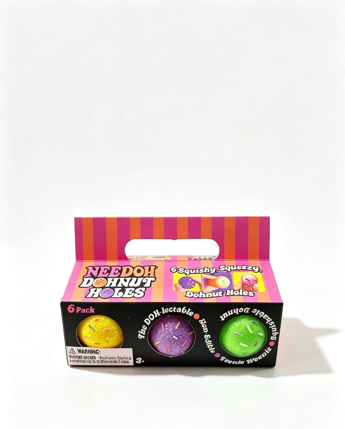 NeeDoh Dohnut Holes 6 Pack Squishy Stress Balls | Sprinkle Mini Donut Fidget Toys