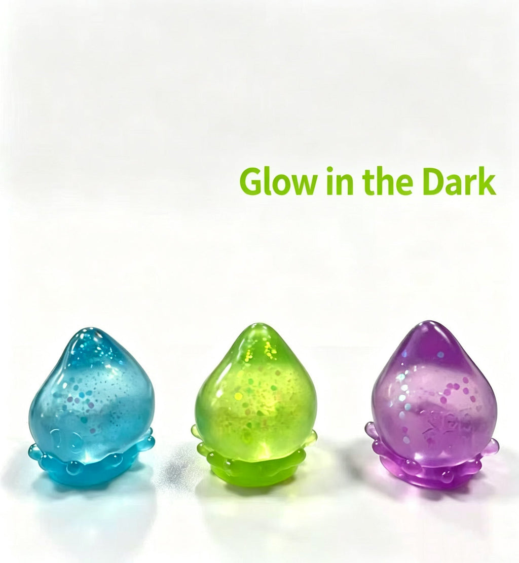 NeeDoh Galactic Glow Dream Drop, Glow In The Dark Sensory Squeeze Fidget Toy